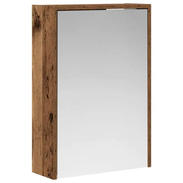 Endast denna vecka vidaXL Badrumsspegelskåp Gammalt trä 43 x 16 x 62.5 cm Konstruerat trä