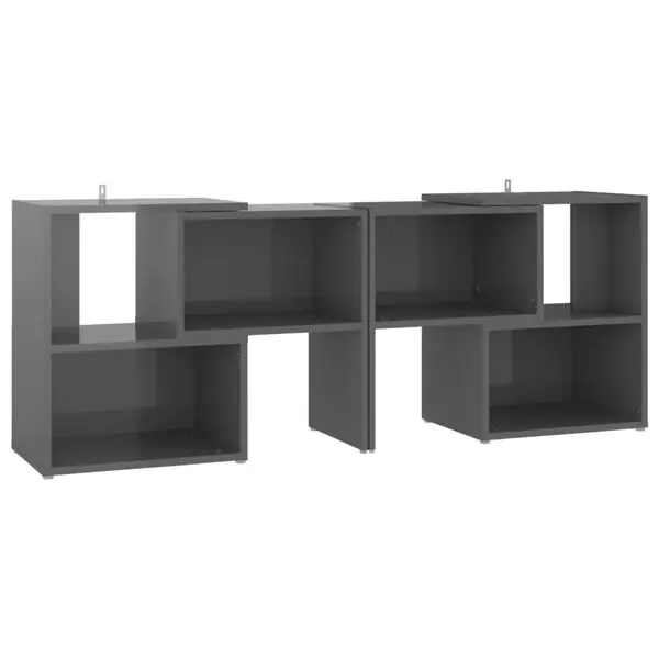 Expressleverans vidaXL TV-bänk grå högglans 104x30x52 cm konstruerat trä