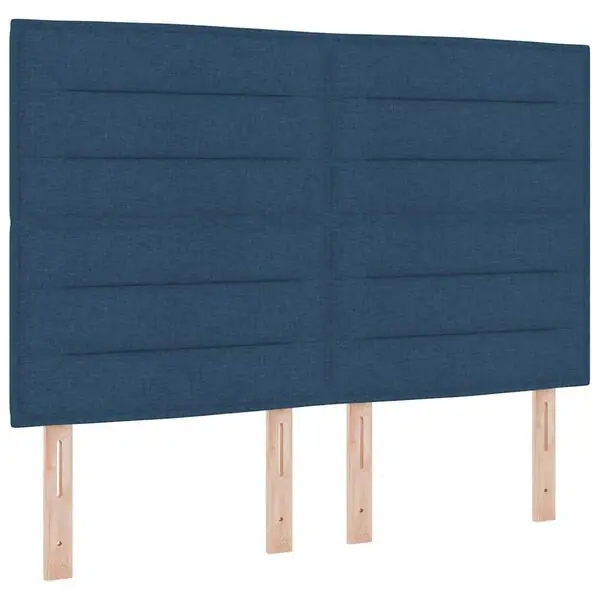 vidaXL Bäddfjäder med madrass med led Blå 160 x 200 cm tyg Outlet