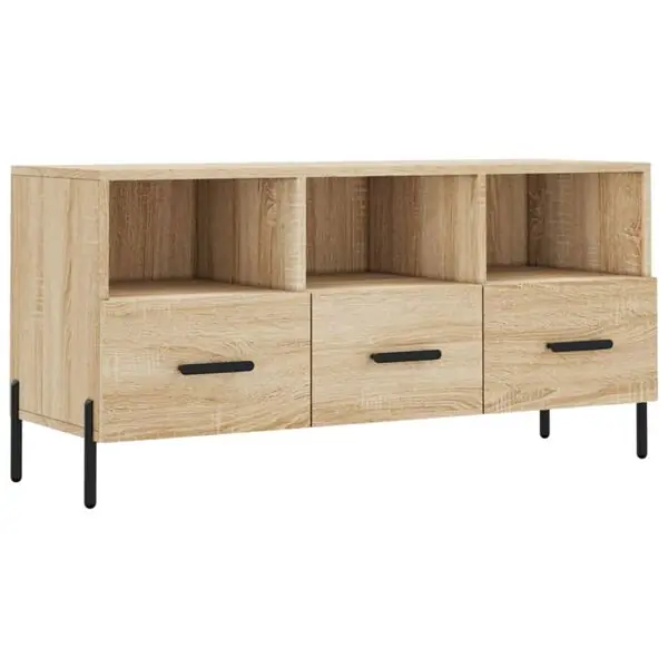 Begränsat erbjudande vidaXL Tv-bänk sonoma ek 102x36x50 cm konstruerat trä