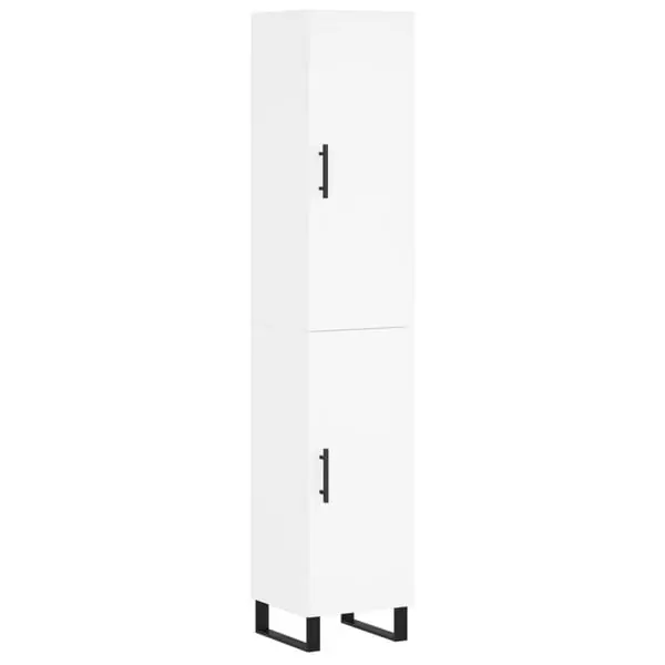 vidaXL Högskåp vit 34,5x34x180 cm konstruerat trä Sänkt pris