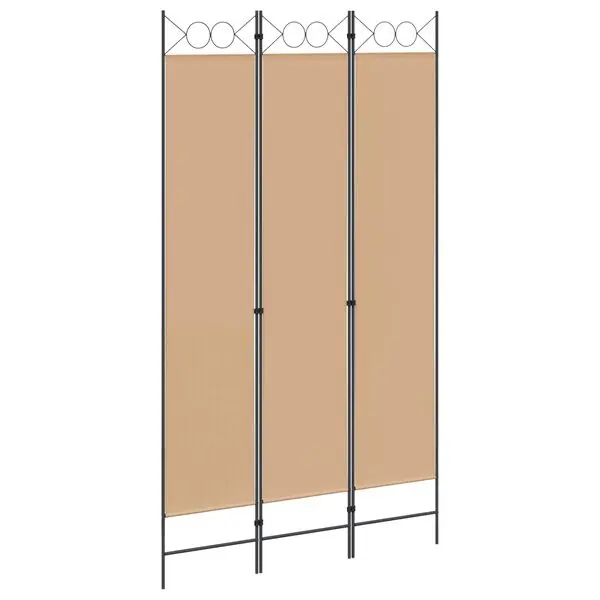 vidaXL 3-panelers rumsavdelare Beige 120 x 220 cm Tyg Begränsat erbjudande