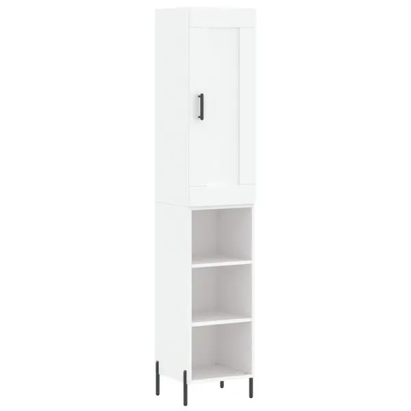 vidaXL Högskåp vit 34,5x34x180 cm konstruerat trä Begränsad tid