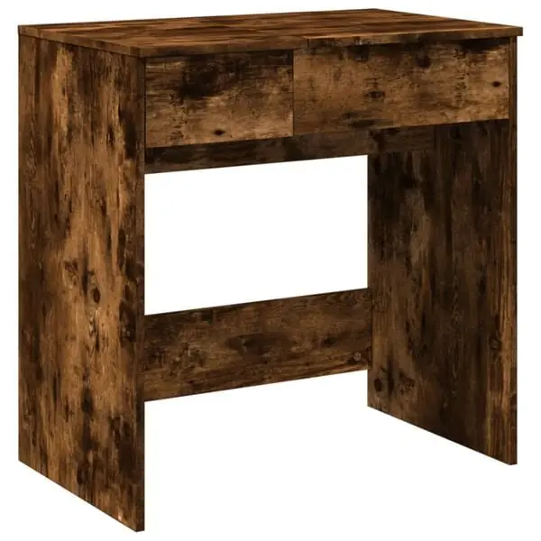 Kundfavorit vidaXL Sminkbord med spegel rökfärgad ek 73x46,5x120 cm