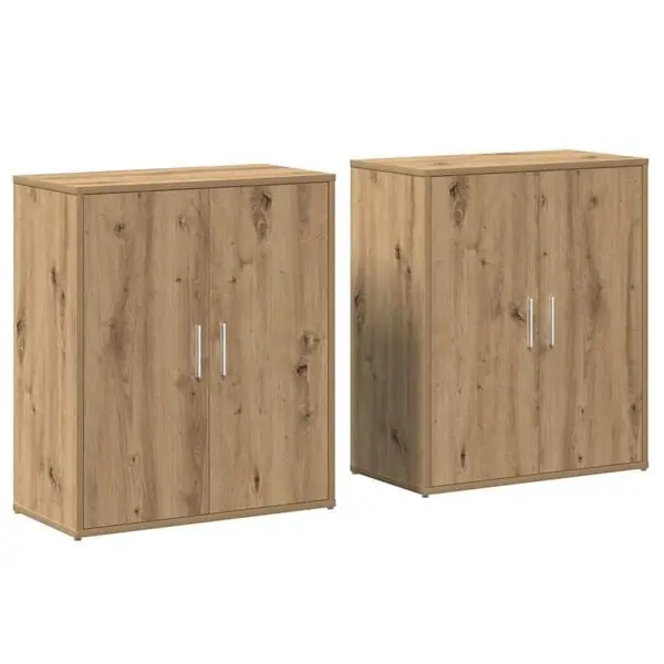 vidaXL Sideboard 2 pcs Artisan Ek 60 x 31 x 70 cm Konstruerat trä risnedsättning