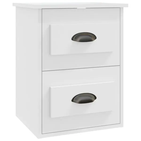 Nyhet vidaXL Väggmonterade sängbord vit 41,5x36x53cm
