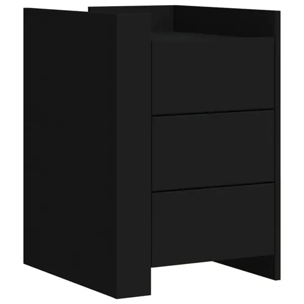 Extra rabatt vidaXL Sängbord svart 45x50x65 cm konstruerat trä