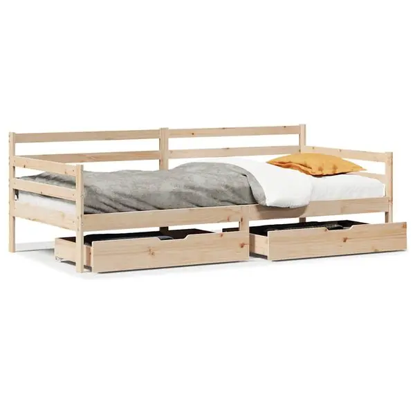 vidaXL Dagbädd med lådor 90x190 cm massiv furu Endast denna vecka
