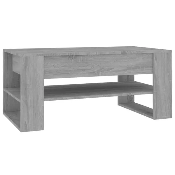 vidaXL Soffbord grå sonoma-ek 102x55x45 cm konstruerat trä Erbjudande