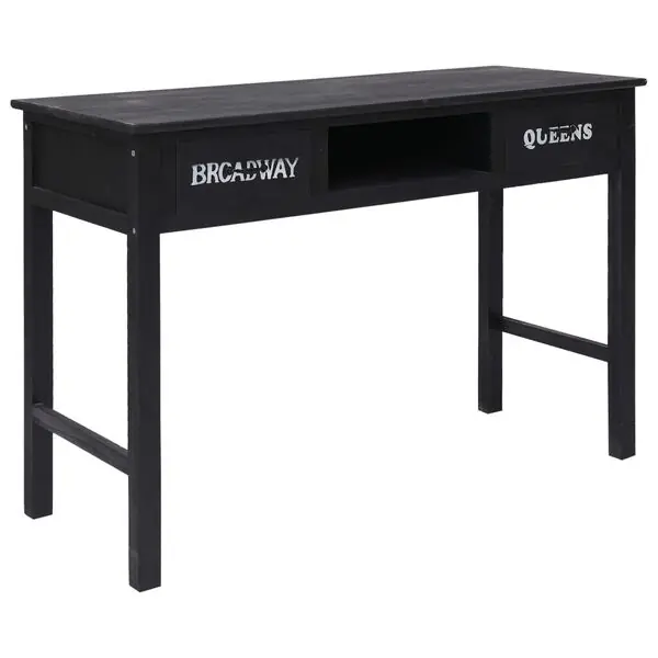 Outlet vidaXL Avlastningsbord svart 110x45x76 cm trä