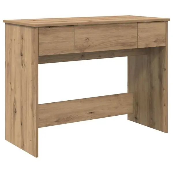 Begränsat erbjudande vidaXL Kosmetiktabell med låda med lagring Artisan Ek 100 x 45 x 76 cm