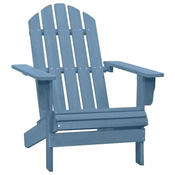 Lågt pris vidaXL Adirondackstol massivt granträ blå