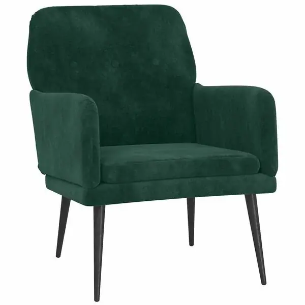 Rabatter vidaXL Loungestol mörkgrön 62x79x79 cm sammet
