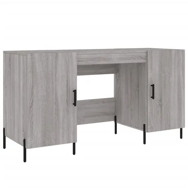 Begränsat antal vidaXL Skrivbord grå sonoma 140x50x75 cm konstruerat trä