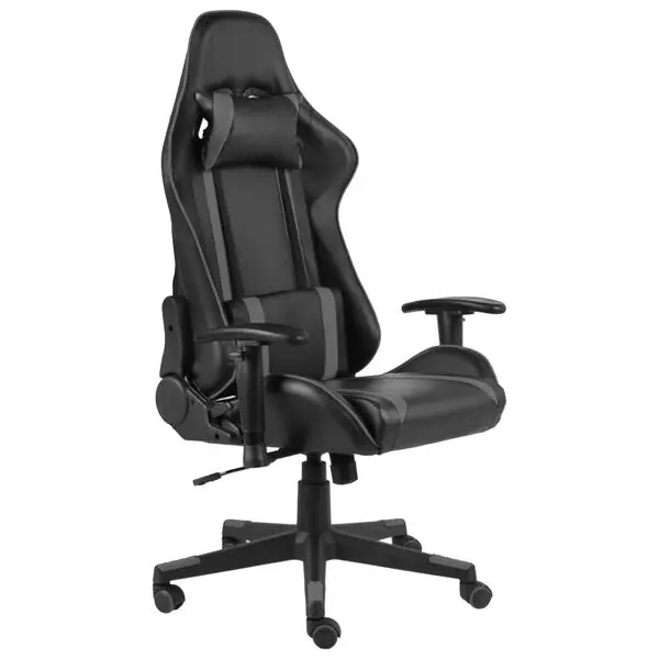 vidaXL Snurrbar gamingstol grå PVC Kundfavorit