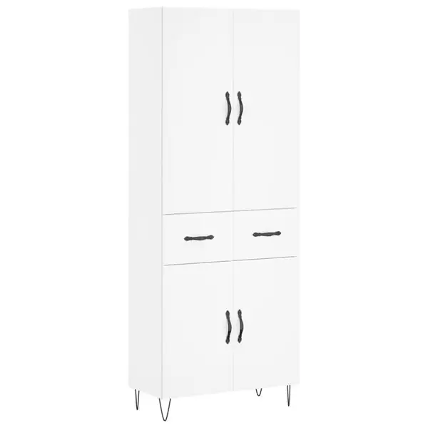 Expressleverans vidaXL Högskåp vit 69,5x34x180 cm konstruerat trä