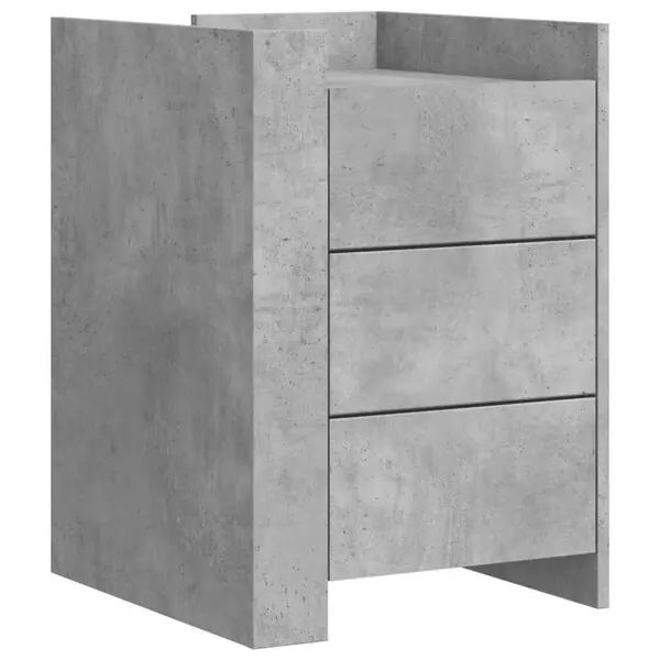 risnedsättning vidaXL Sängbord betonggrå 45x50x65 cm konstruerat trä