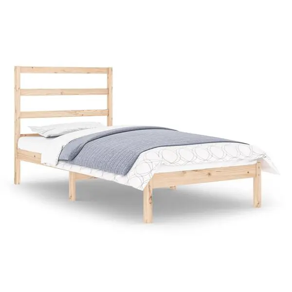vidaXL Sängram massivt trä 90x190 cm Trygg betalning