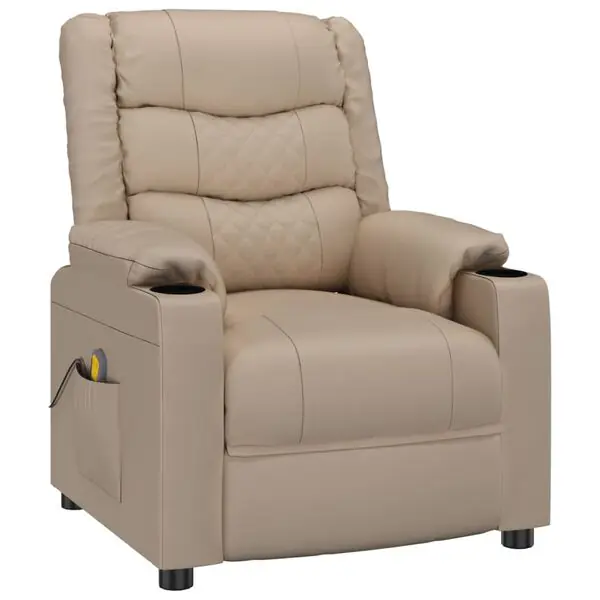 Begränsat erbjudande vidaXL Reclinerfåtölj cappuccino konstläder