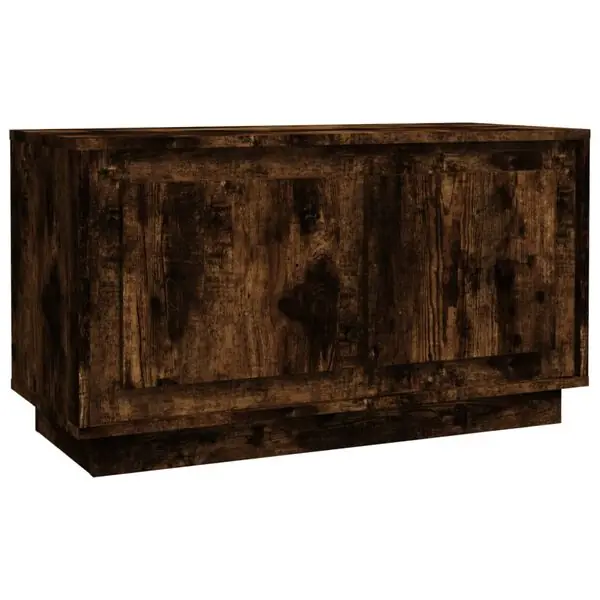vidaXL Tv-bänk rökfärgad ek 80x35x45 cm konstruerat trä Premium