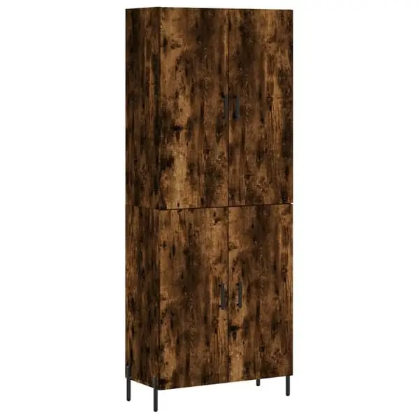 vidaXL Högskåp rökfärgad ek 69,5x34x180 cm konstruerat trä Begränsat antal