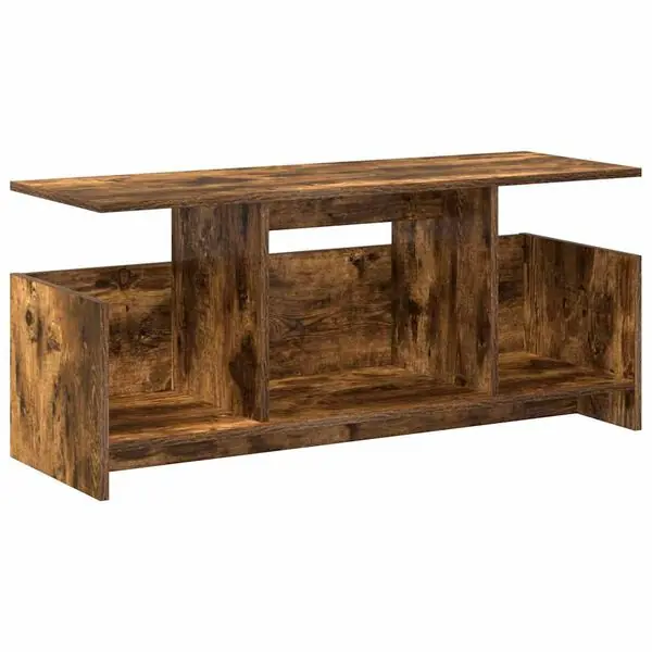 vidaXL TV-bänk Rökt ek 102 x 35 x 45 cm Konstruerat trä Köp nu
