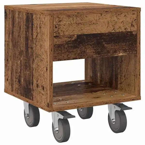 Rea vidaXL Sängbord Gammalt trä 40,5 x 40 x 48 cm Konstruerat trä