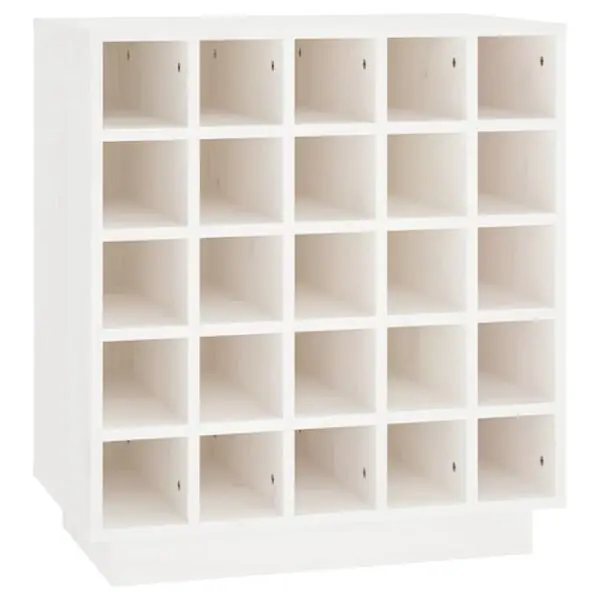 vidaXL Vinskåp vit 55,5x34x61 cm massiv furu Sänkt pris