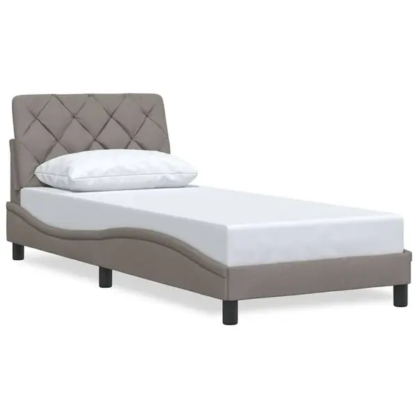 vidaXL Bed Frame without Mattress Taupe 80x200 cm Fabric Endast idag