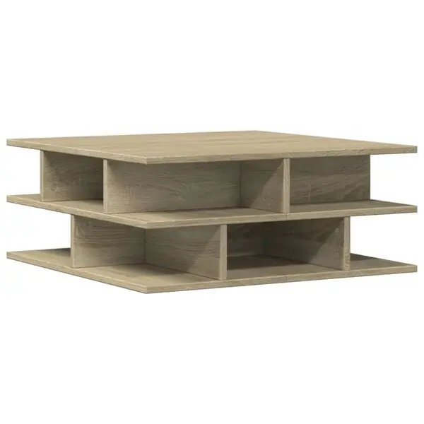 vidaXL Soffbord sonoma-ek 70x70x29 cm konstruerat trä Fynd