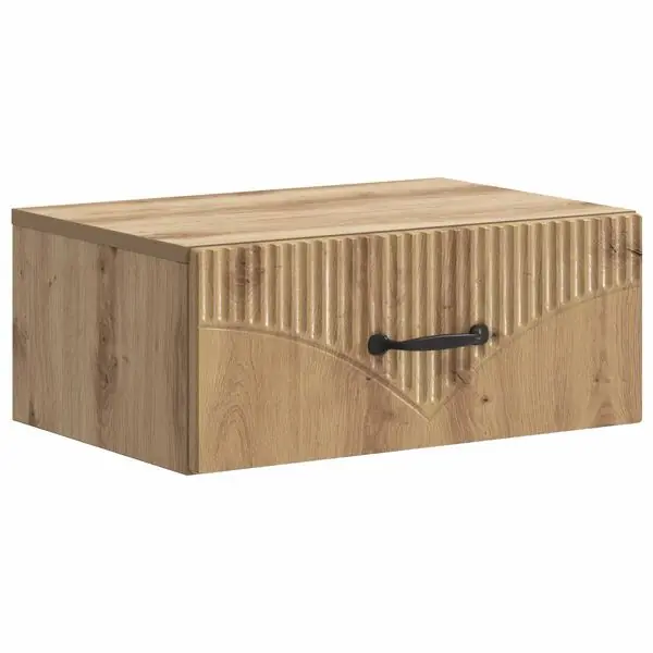 vidaXL Väggmonterat Sängbord med låda Artisan-ek 49 x 34,5 x 20 cm Utförsäljning