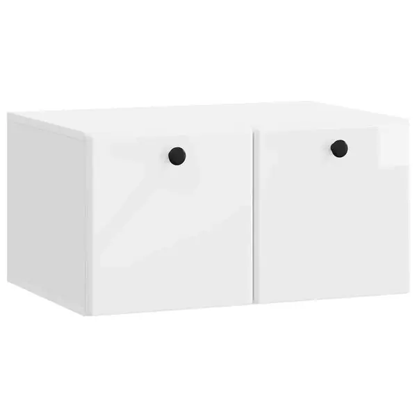 vidaXL Väggmonterad TV-bänk Vit högglans 59,5 x 41 x 30 cm Extra rabatt