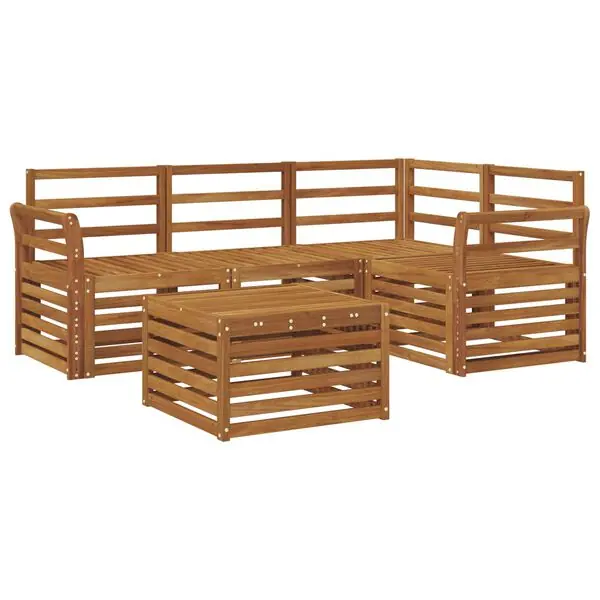 vidaXL Utomhussoffset 5 pcs Naturfärg Lägg i varukorgen