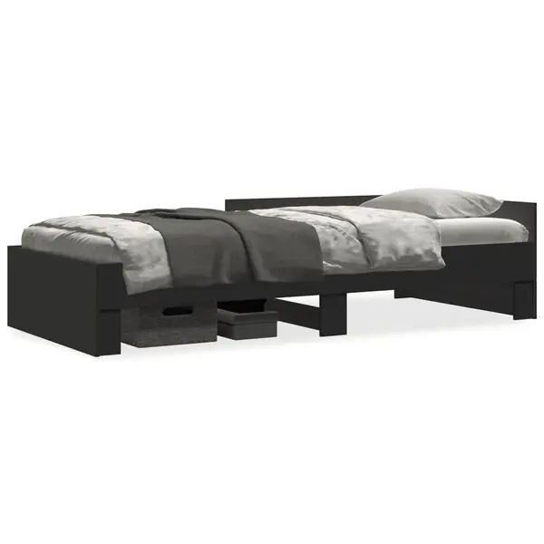 VidaXL Sängram svart 75x190 cm konstruerat trä Lägg i varukorgen