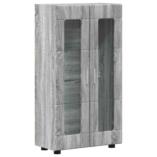 Billig vidaXL Sideboard FLORIN Grå Sonoma 55,5 x 29 x 100 cm Konstruerat trä
