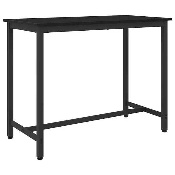 Sänkt pris vidaXL bord Svart Ek 100 x 50 x 76,5 cm Konstruerat trä och stål