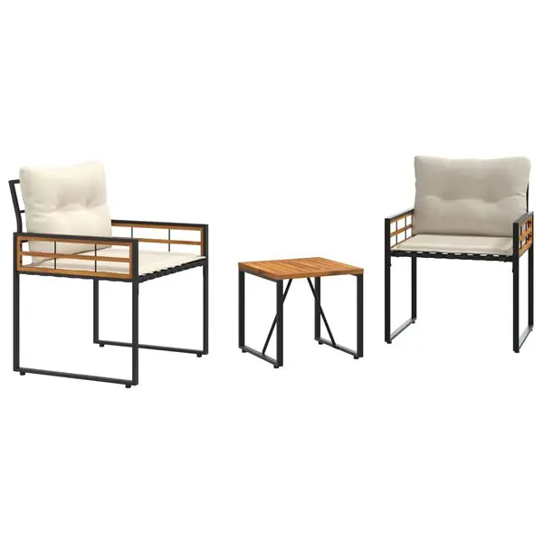 Beställ nu vidaXL Utemöbelset med kudde 3 pcs Kräm