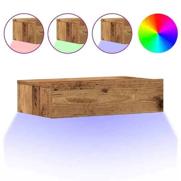 vidaXL Sängskåp gammalt trä 60x35 cm konstruerat trä Begränsat antal