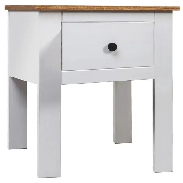 vidaXL Sängbord vit 46x40x57 cm furu Panama Snabb leverans