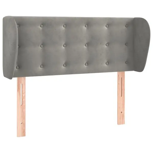 vidaXL Sänggavel med kanter ljusgrå 83x23x78/88 cm sammet Nyhet