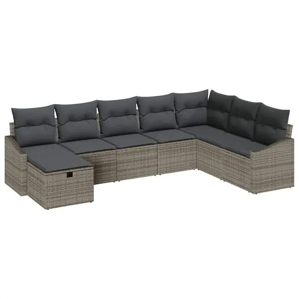 Snabb frakt vidaXL Soffset med kudde 9 pcs konstrotting