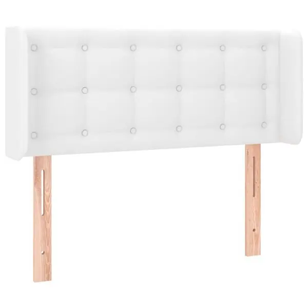 Expressleverans vidaXL Sänggavel med kanter vit 83x16x78/88 cm konstläder