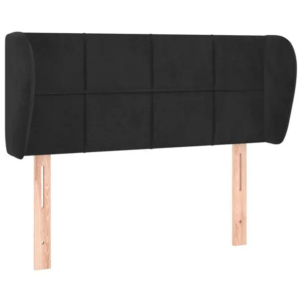 vidaXL Sänggavel med kanter svart 83x23x78/88 cm sammet Billig