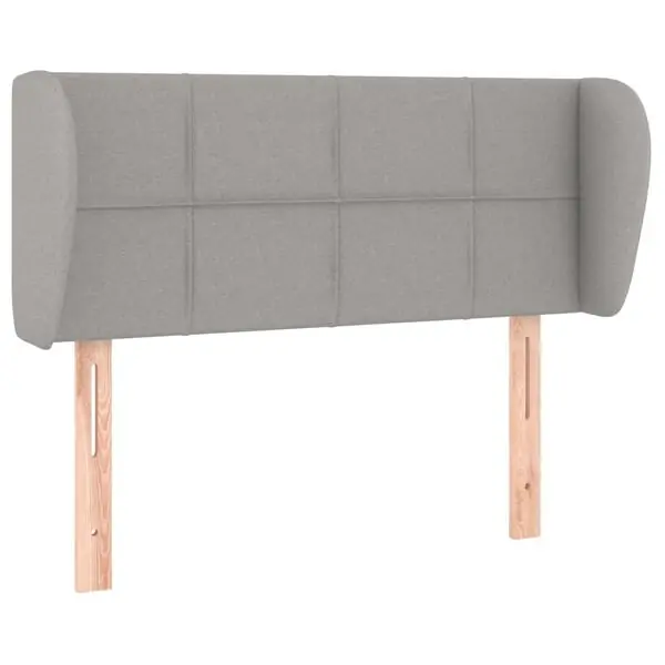 Kundfavorit vidaXL Sänggavel med kanter ljusgrå 83x23x78/88 cm tyg
